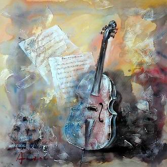 Musical Instrument oil painting